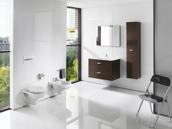 Унитаз подвесной Roca Victoria белый 34630300R (детальная фотография), недорогие, с антивсплеском