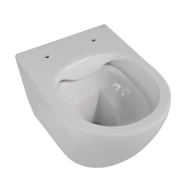 Унитаз подвесной Abber BEQUEM безободковый белый AC1100 (детальная фотография), белые