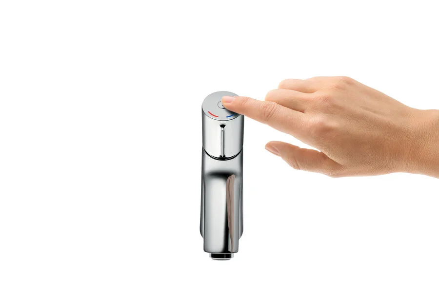 Смеситель для раковины Hansgrohe Talis Select S без сливного набора 72041000 (детальная фотография), округлая форма