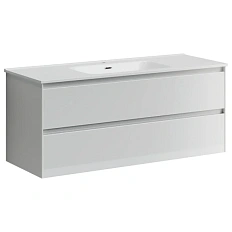 Тумба под раковину подвесная Sancos Cento 120 см белый глянец