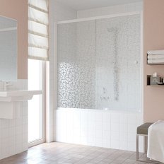 Душевая шторка на ванную стекло фея Vegas-glass ZV 180 R03