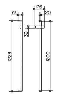 Душевая штанга, хром, Keuco Edition 11 51185 011200 (детальная фотография), штанги для душа