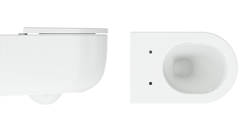 Унитаз подвесной Hatria Futura безободковый Y9BA01 (детальная фотография), подвесные, встраиваемые