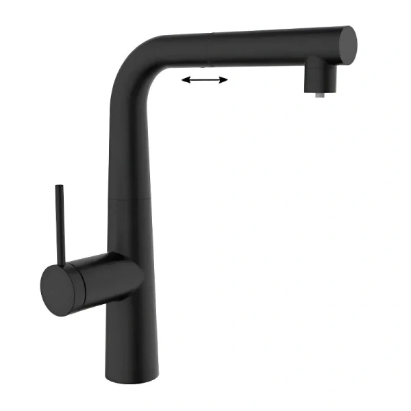 Смеситель для кухни IDDIS Pure черный PURBLPFi05 (детальная фотография)
