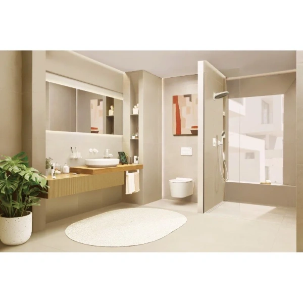 Смеситель для раковины Hansgrohe Tecturis S матовый белый 73350700 (детальная фотография), белые