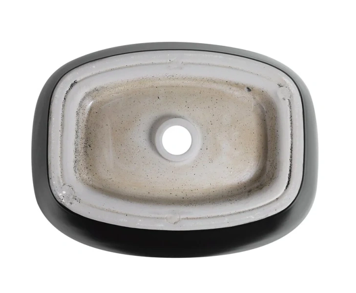 Раковина Aquanet Fine 50 см черная FINE-1-MB (детальная фотография), в форме чаши, прямоугольной формы