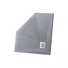 Душевой поддон Vincea 90x90 см из искусственного камня серый