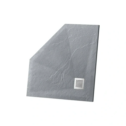 Душевой поддон Vincea 90x90 см из искусственного камня серый - фото 1