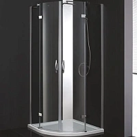Душевой уголок Cezares Bergamo 100х100 см стекло прозрачное, профиль хром
