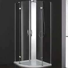 Душевой уголок Cezares Bergamo 100х100 см стекло прозрачное, профиль хром