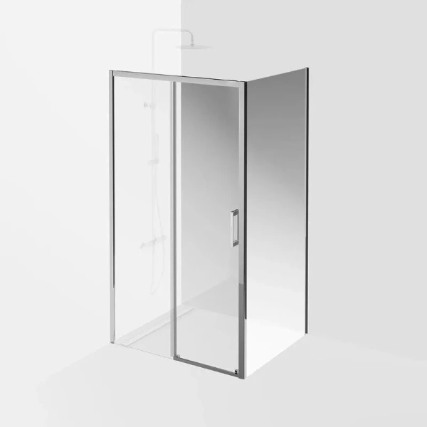 Душевая дверь в нишу Kerama Marazzi Vetro 110 см профиль хром VE.110.SD.CR (детальная фотография), хром