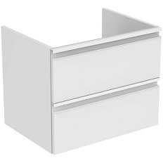 Тумба под раковину подвесная Ideal Standard Tesi 60 см белый глянцевый, 2 ящика
