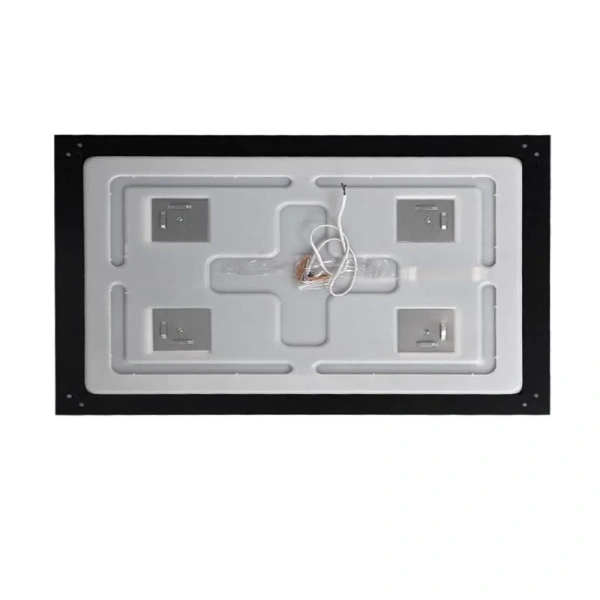 Зеркало с подсветкой BelBagno Kraft 140 см черное SPC-KRAFT-1400-800-SENS-NERO (детальная фотография), в раме