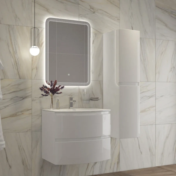 Зеркало с подсветкой Cezares Duet 60 см прямоугольное CZR-SPC-DUET-600-800-LED-TCH (детальная фотография), прямоугольные