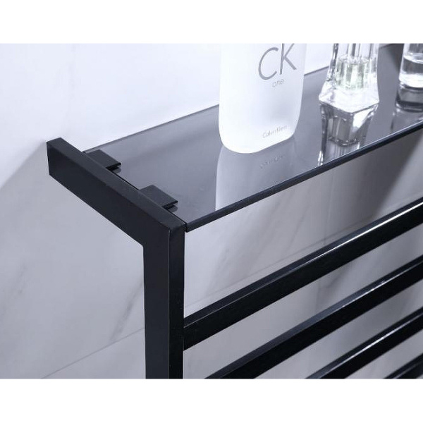 Полотенцесушитель электрический Black&White Moon 58x35 см черный матовый 333BN (детальная фотография), электрические с наружной вилкой, правое подключение