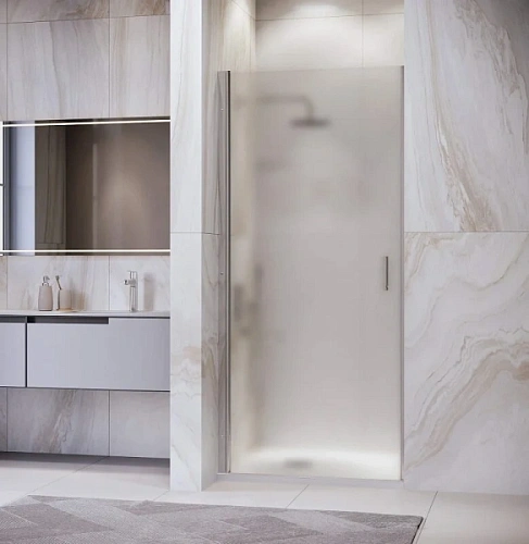 Душевая дверь в нишу RGW Leipzig LE-003 90 см профиль хром, стекло матовое - фото 3