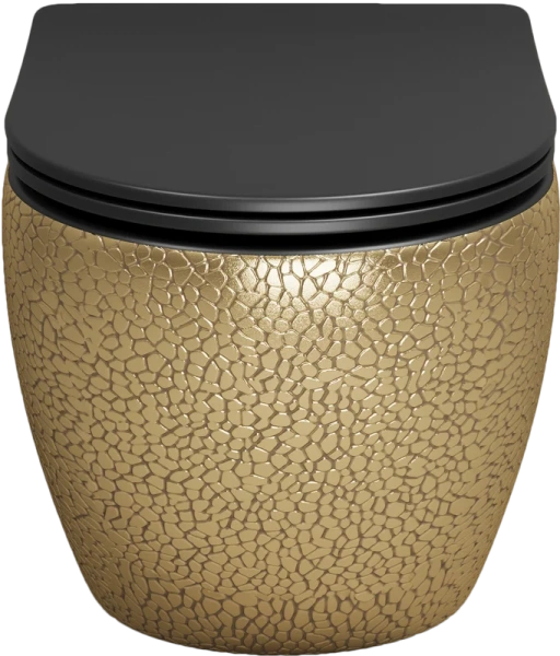 Унитаз подвесной Grossman Color золотой/черный GR-4411GBLS (детальная фотография), по запросу