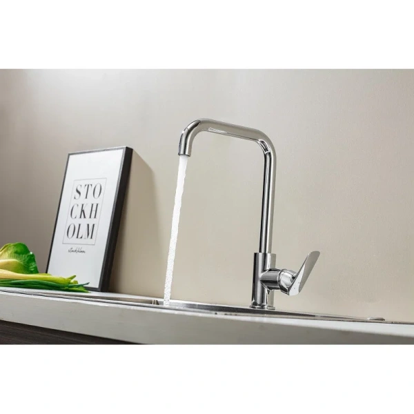 Смеситель для кухни Акватек Вега хром AQ1081CR (детальная фотография), на мойку, на столешницу