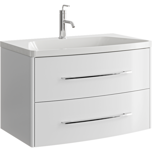 Тумба под раковину подвесная Aqwella Neringa 80 см белая NER0108 (детальная фотография)