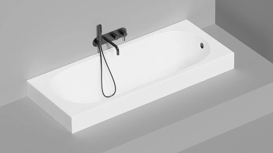 Ванна из искусственного камня Salini Ornella 160х70 см белая глянцевая 102316G (детальная фотография), в наличии