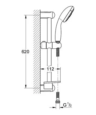 Душевой гарнитур Grohe Tempesta хром 28593002 (детальная фотография), душевые гарнитуры
