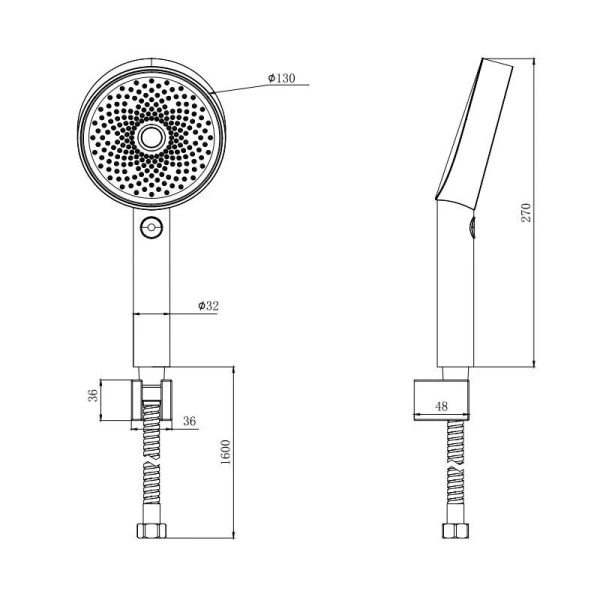 Душевой комплект Акватек Ника черный матовый AQ1834MB (детальная фотография), черные