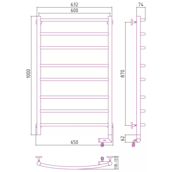 Схема (детальная фотография), хром
