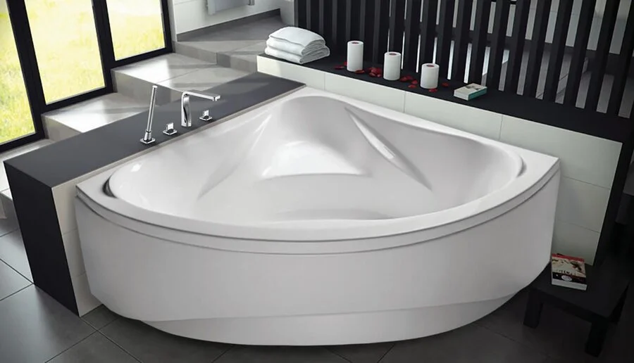 Акриловая ванна C-Bath Aurora CBS001002 130 х 130 см, белая (детальная фотография)