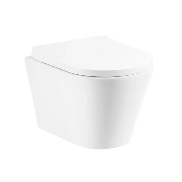 Унитаз подвесной BelBagno Flay-R безободковый BB053CHR (детальная фотография)