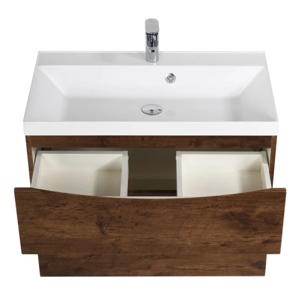 Тумба под раковину подвесная BelBagno Marino 80 см rovere moro MARINO-H60-800-2C-SO-RW-P (детальная фотография), подвесная, пристенная