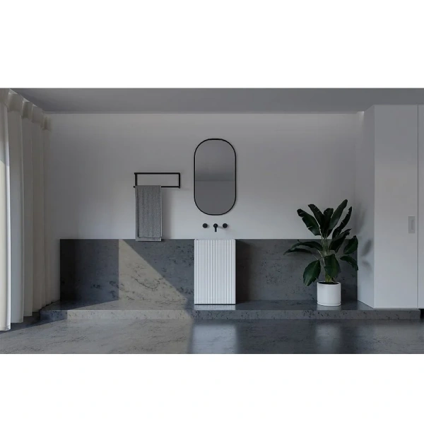 Раковина Abber Stein 50 см белая матовая AS2503-H (детальная фотография), 50 см