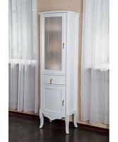 Шкаф-пенал, петли слева, цвет белый глянец, фурнитура золото, La Beaute Nora