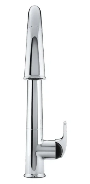 Смеситель для кухни Jacob Delafon Sensate хром E72218-B7-CP (детальная фотография), высокие, из латуни, округлая форма, сенсорные от сети 220 вольт