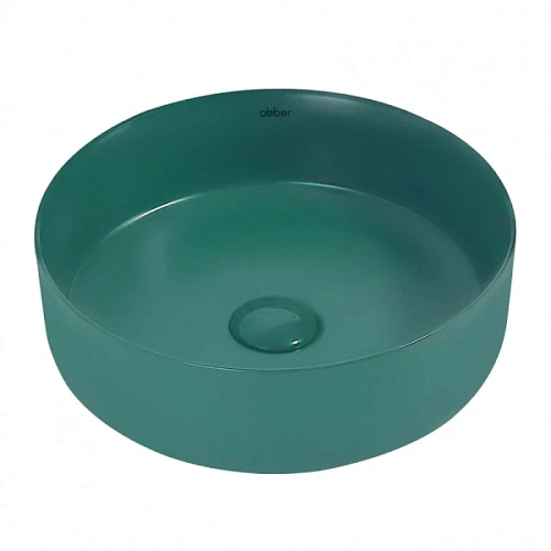 Раковина Abber Bequem 36 см темно-зеленая матовая - фото 8