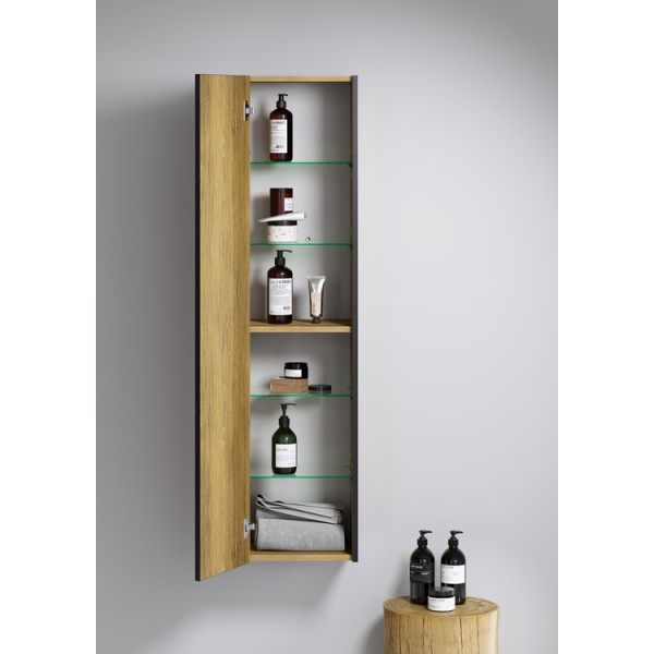 Шкаф-пенал подвесной Aqwella Fargo 35 см с одной дверцей FRG0535DB (детальная фотография), в наличии