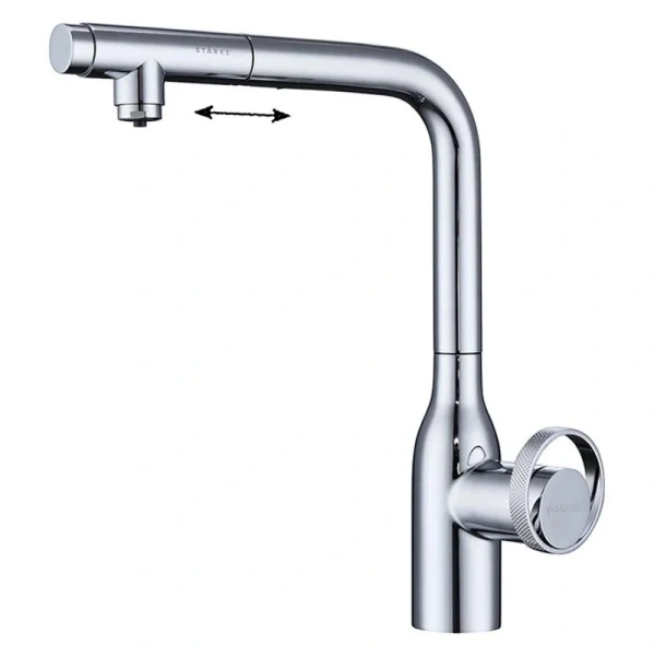 Смеситель для кухни Paulmark Urban Ur213104 с выдвижным изливом (детальная фотография)