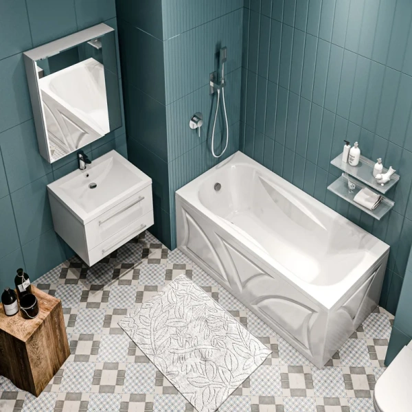 Фронтальная панель 1Marka Elegance 140 см белая 02кл1470 А (детальная фотография), по запросу