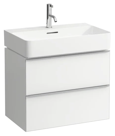 Раковина Laufen Val 65 см белая с 1 отверстием для смесителя 8.1028.4.000.104.1 (детальная фотография), прямоугольной формы