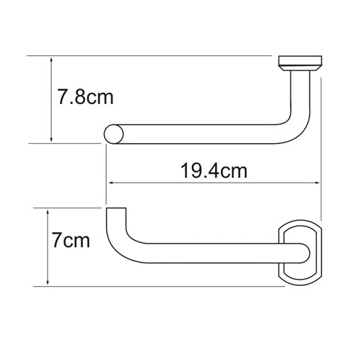Бумагодержатель WasserKRAFT Oder хром K-3096 (детальная фотография), современные, hi-tech
