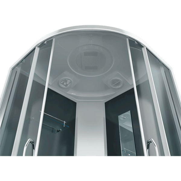 Душевая кабина Erlit Comfort 100х100 см стекло тонированное ER3510P-C4-RUS (детальная фотография), с раздвижными дверьми