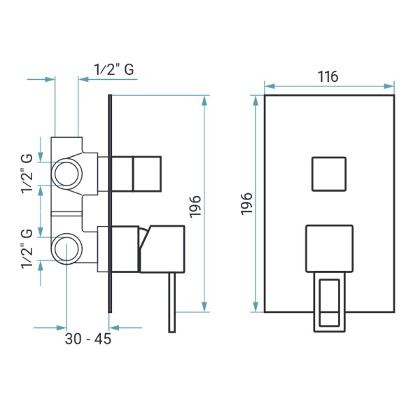Схема (детальная фотография), для душа