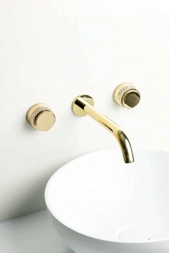 Смеситель для раковины Boheme Aura золото - фото 1