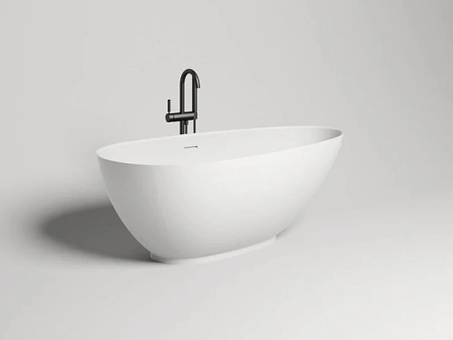 Ванна из искусственного камня Salini Paola 160x77 см белая матовая - фото 2