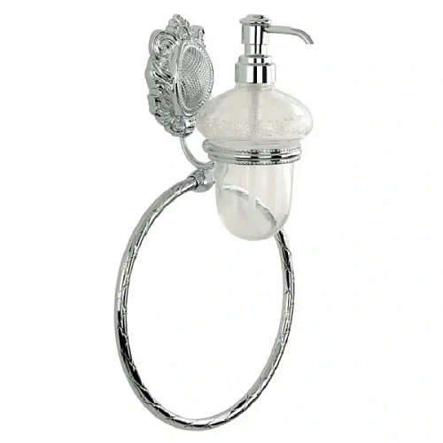 Дозатор для мыла с полотенцедержателем Migliore Cleopatra хром - фото 1
