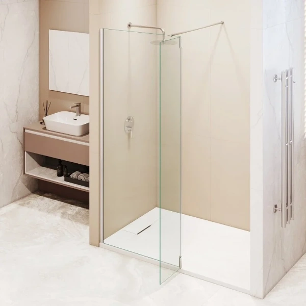 Душевая перегородка RGW Walk In WA-050 90 см профиль хром 351005063-11 (детальная фотография), прозрачные