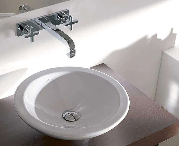 Раковина Duravit Bagnella 0451400000 (детальная фотография), маленькие, в форме чаши, круглой формы