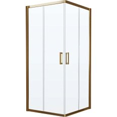 Душевой уголок профиль бронза стекло прозрачное Vegas-glass