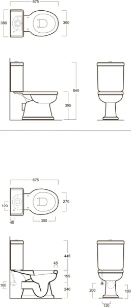 Унитаз под бачок, горизонтальный слив, Simas Londra LO 931 (детальная фотография), унитаз-компакт