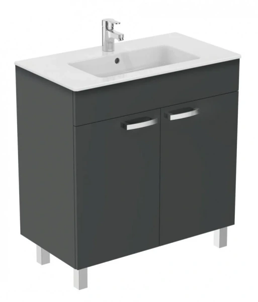 Тумба с раковиной напольная Ideal Standard Tempo E0568 80 см с 2-мя дверцами (детальная фотография)