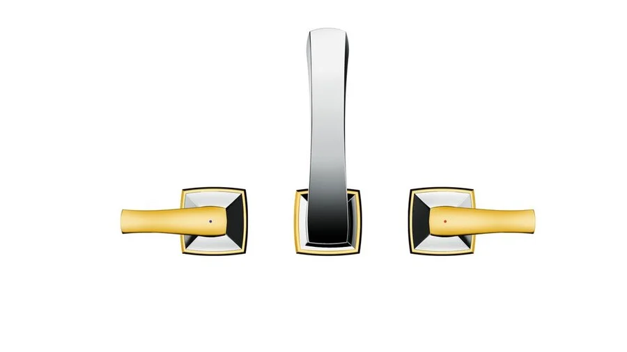 Смеситель для раковины хром-золото Hansgrohe Metropol Classic 31330090 (детальная фотография), для раковины